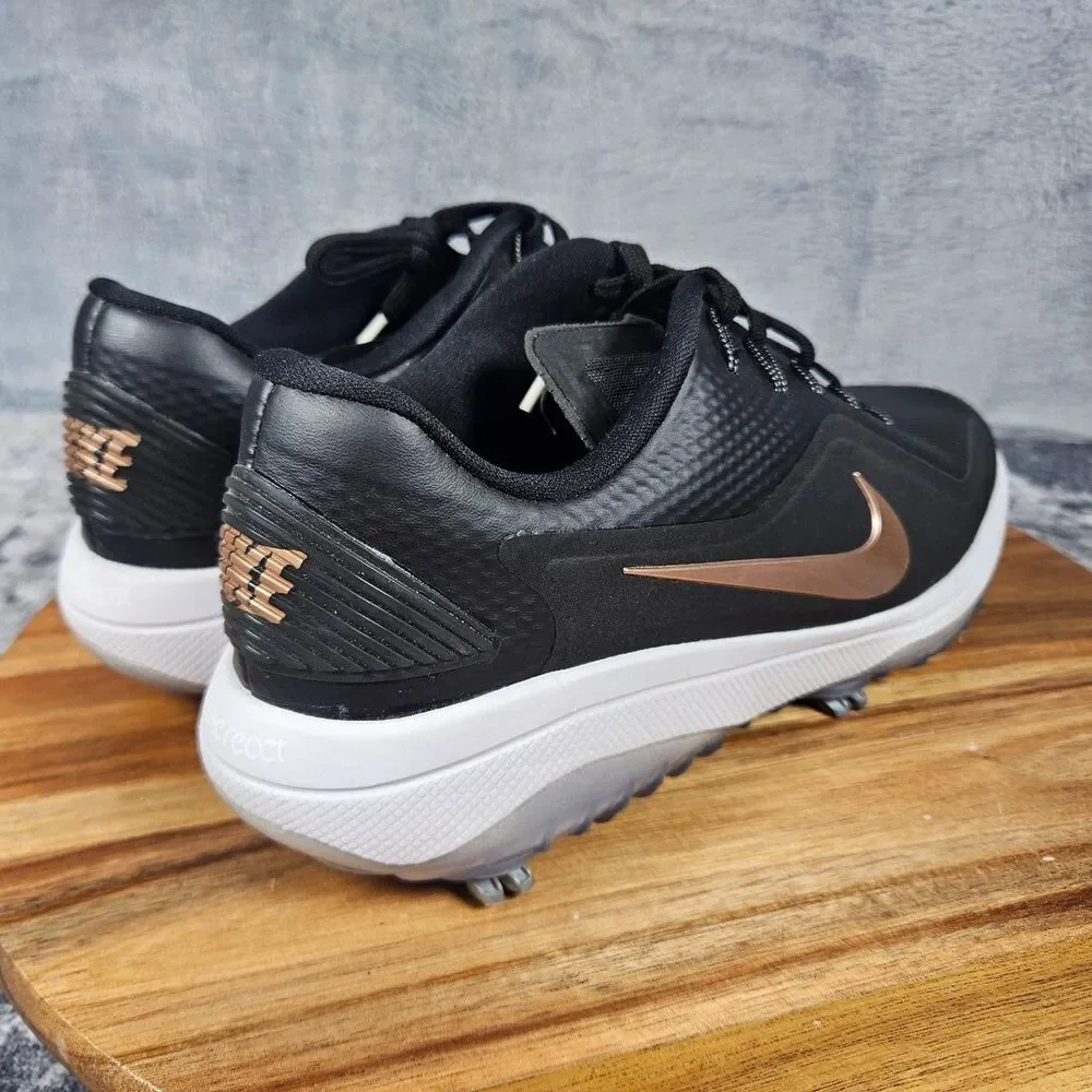 Nike React Vapor 2 Black Bronze Golf Cleats Shoes BV1139-001 Women's Size 8